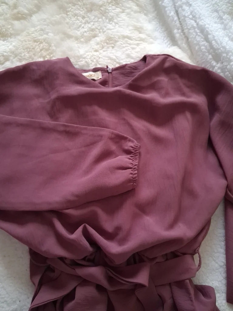 Belíssimo vestido longo fluido, cor rosa antigo tamanho 36 – photo 4